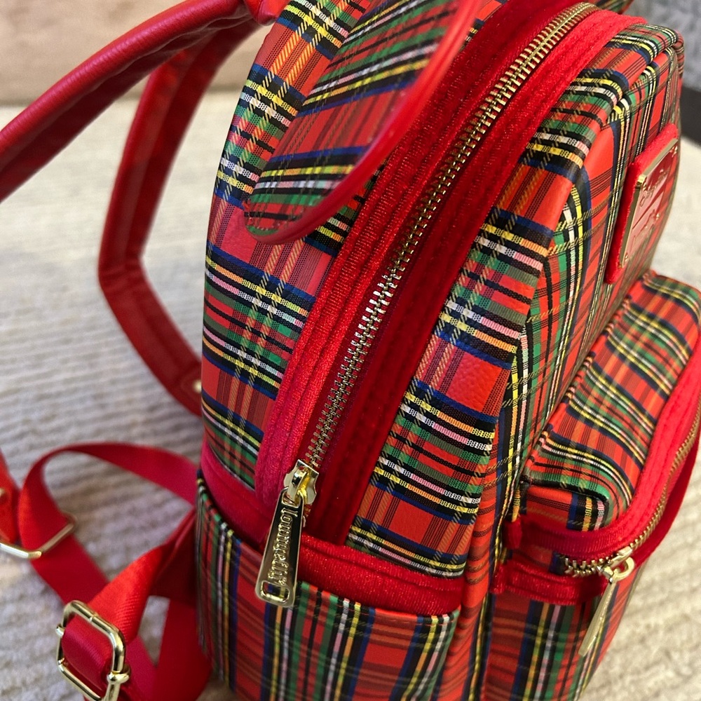 Disney Plaid Kids Backpack with Ears - Picture 3 of 9